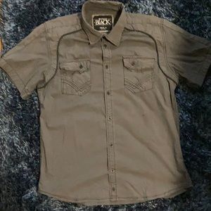 Buckle Black Men’s shirt sleeve button up